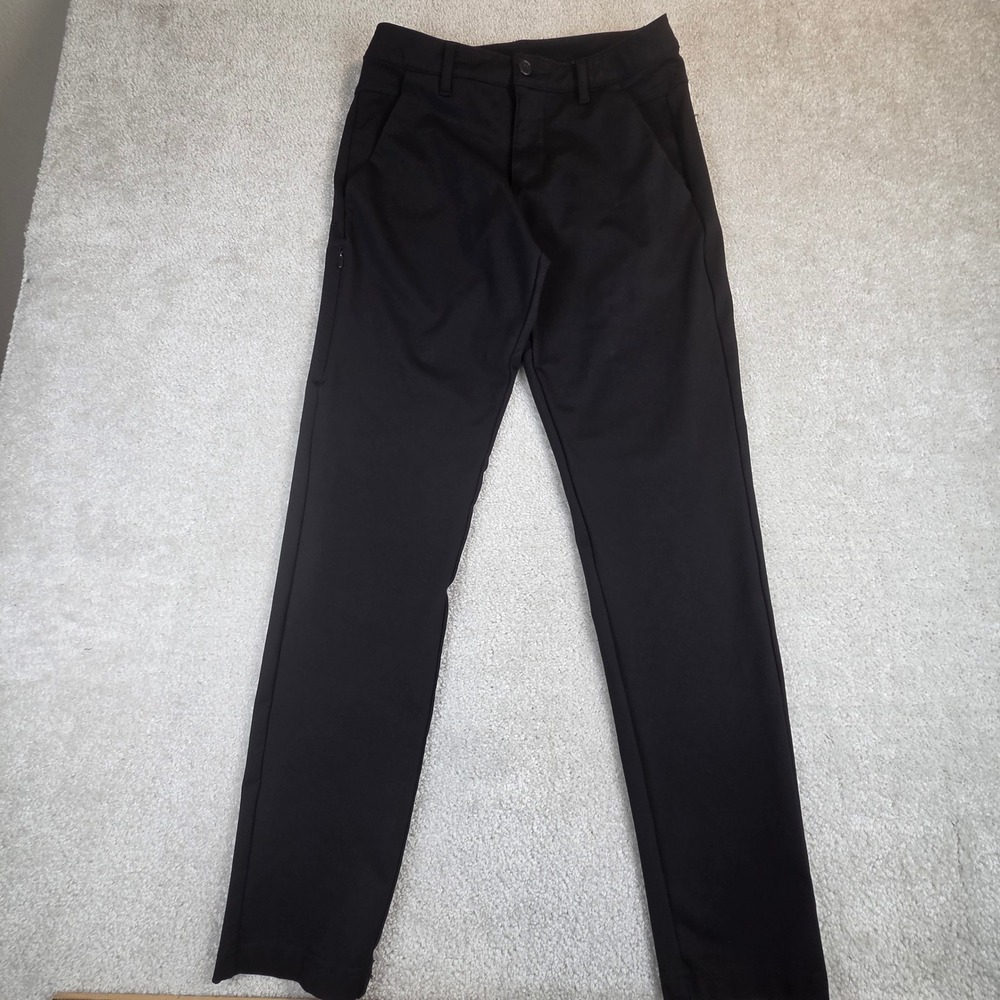 BYLT Premium Basics Everyday Pant 2.0 Black Slim Fit 30x31 Tall Mens Trousers